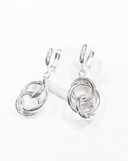 Сребърни висящи обеци Rings