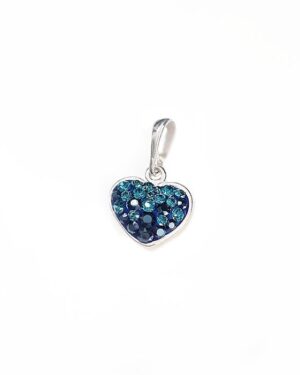СРЕБЪРНА ВИСУЛКА СЪРЦЕ с камъни Swarovski®