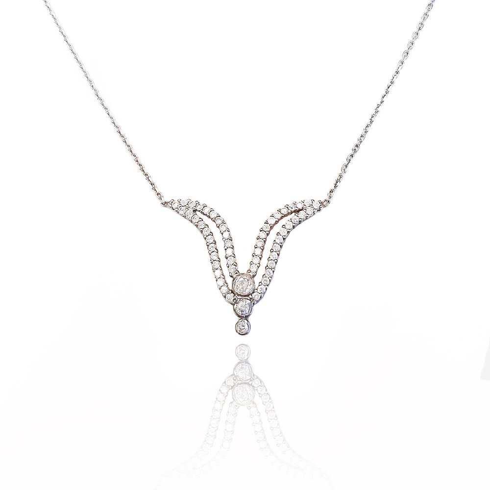 Сребърно колие Elegant