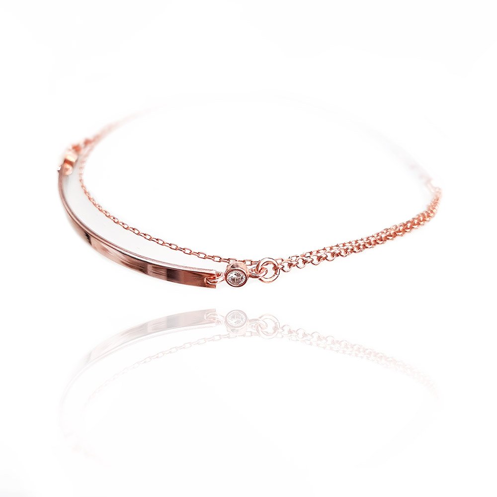 Сребърна гривна SIMPLY ROSE GOLD