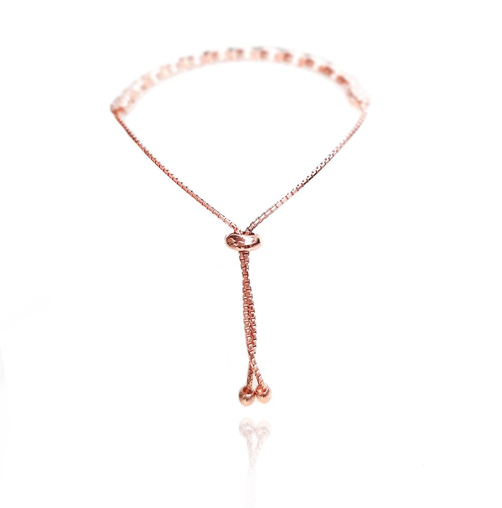 Сребърна гривна Сърцa White Gold