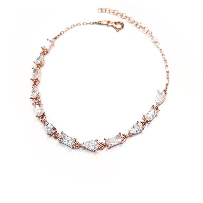 Сребърна гривна SIMPLY ROSE GOLD