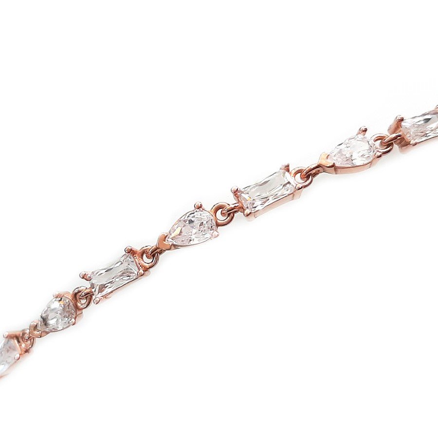 Сребърна гривна SIMPLY ROSE GOLD