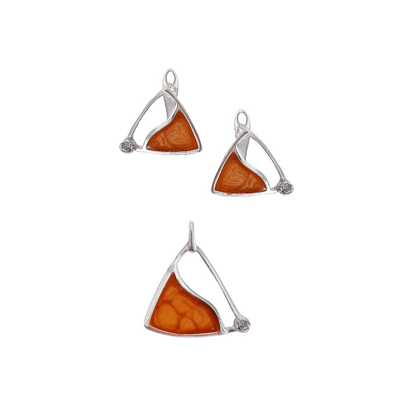 Сребърен комплект Сърца COLORS OF JEWELRY