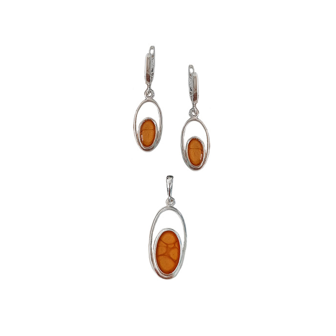 Сребърен комплект Сърца COLORS OF JEWELRY